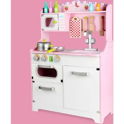 Wooden Girl Cutlery Cooking Rice Simulation Kitchen Play House Childrens Kitchen Toys Play House Educational Toys