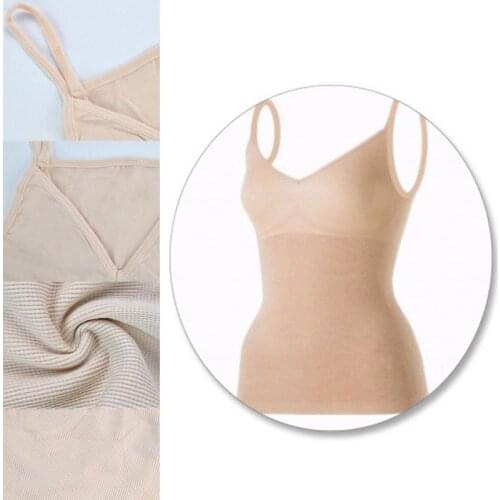 Women Body Shaping Vest Fat Burning Abdomen Seamless Vest Ladies Slimming Tank Top Tummy Control Vest