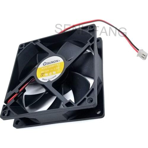Brand New For KDE1209PTS3 DC 12V 1.7W 2-wire Square Cooling Fan
