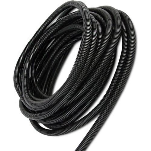 EE support 3m/6m/15m Length 13mm Width Black Split Loom Wire Flexible Tubing Wire Conduit Hose