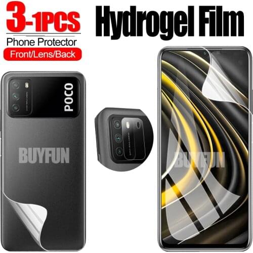 Hydrogel Film 1-3PCS Camera glass For Xiaomi Poco M3 Screen Protector Camera Protective Film For Xiaomi poco m3 m 3 screen Lens