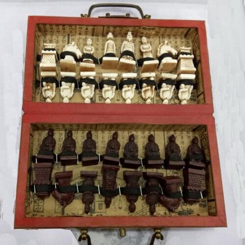 Collectible Foldable chess box Wooden chess Game tools