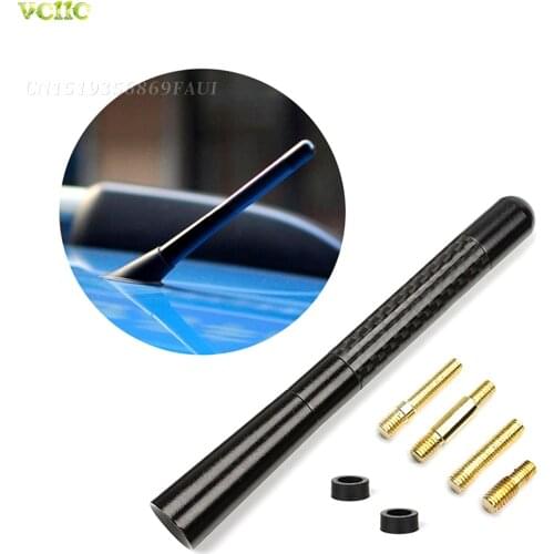 Carbon Fiber Short Antenna Radio Antenna For VW Volkswagen Jetta MK4 MK5 MK6 Golf 5 6 7 Polo For Skoda Yeti Fibai Fiat 500 500l