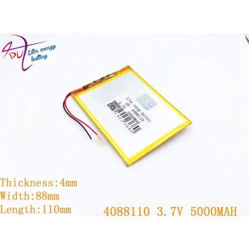 Liter energy battery 4088110 4090110 3.7V 5000MAH Universal Li-ion battery for tablet pc 7 inch 8 inch 9 inch