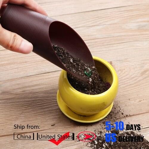 1PC 16*6.5CM Plastic Gardening Cultivation Bucket Potted Bonsai Soil Shovel Plastic Cup Spade Garden Tools