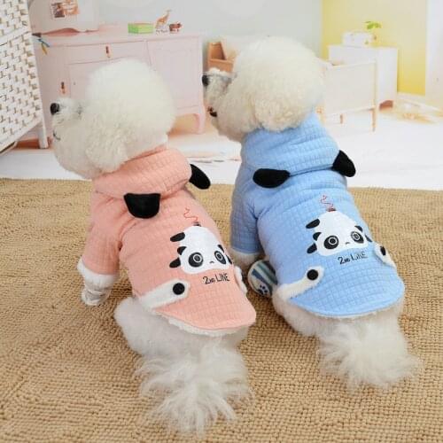 Cute Plush Dog Jacket Winter Warm Puppy Coat Hoodies for Bulldog Teddy Pet Cat Costume Thicken Dog Clothes Ropa Para Perros XL