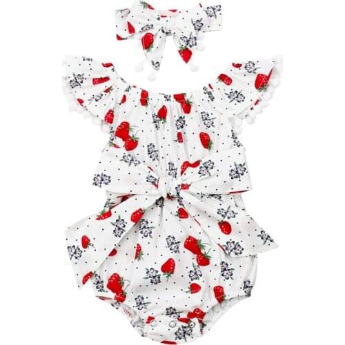 0-18M Newborn Kid Baby Girls Summer Clothes Floral Romper Elegant Sweet Sunsuit Cute Princess Body Top Outfit