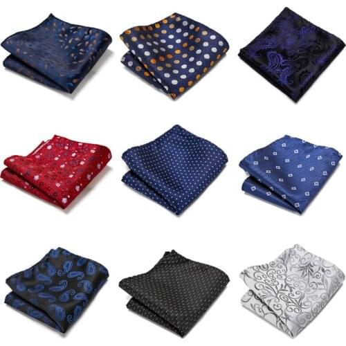 Newest design 126 Many Color 100% Silk Luxury Handkerchief Pocket Square Polka dot Dropshipping Ivory Memorial Day