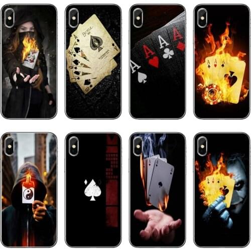 Poker Game Transparent Phone Case For iPhone 12 11 Pro Max Mini XS Max XR X 8 7 Plus 6 6S Plus 5 5S SE 2020