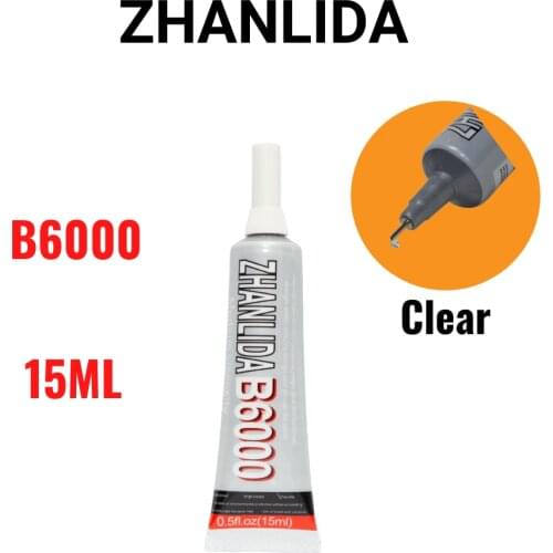 Zhanlida B6000 15ML Clear Contact Phone Repair Adhesive Multipurpose DIY Glue With Precision Applicator Tip