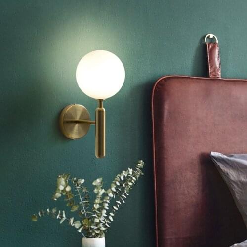 Nordic Luxury LED Wall Lamp For Living Room Bedroom Balcony Creative Contracted Indoor Corridor Lighting Golden Luminaire