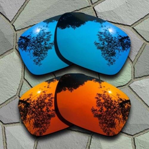 Sky Blue&Red Orange Sunglasses Polarized Replacement Lenses for Oakley Holbrook