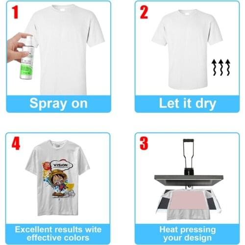 100ml Sublimation Coating Spray Quick-Drying Super Adhesion Fixed Liquid for Cotton Polyester T-Shirt Heat Transfer