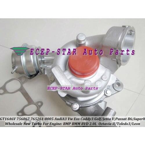 GT1646V 756867 765261 756867-0003 765261-0005 Turbo Turbocharger For AUDI A3 VW Golf Jetta Superb Toledo Leon BMP BMM BVD 2.0L