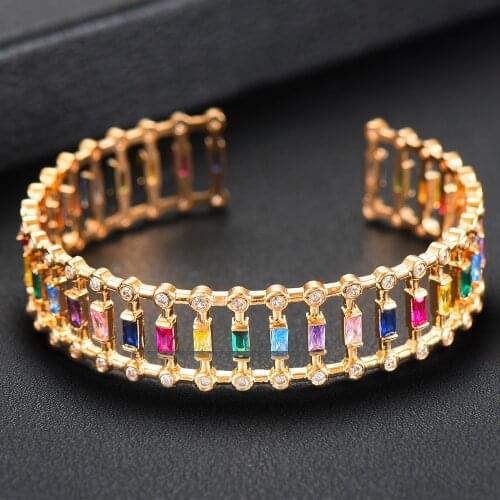 Classic punk style Open Bangle stackable for Women Daily Fashion Trendy Anniversary Party Show Jewelry Ladies Gift