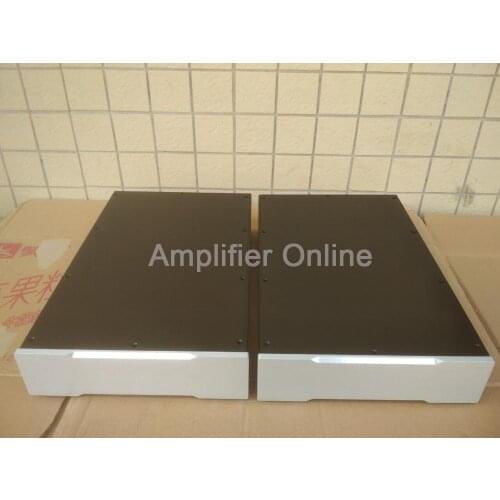 1PCS Black/Silver Full Aluminium Enclosure Split Amplifier Chassis Tube Amp Case DIY Box Size 260X70X408MM AP56