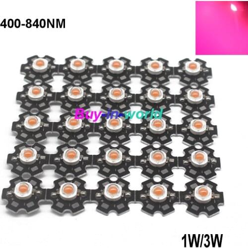 100PCS 1W / 3w full spectrum 400nm ~840nm led chip ,30mil 1W / 45mil bridgelux 3w led diode for indoor plant growth light bead