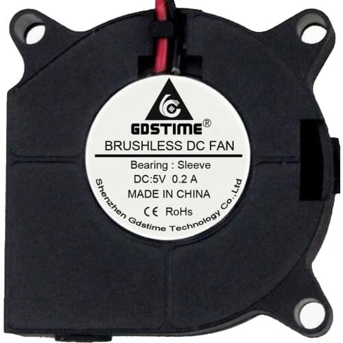 2 Pieces Gdstime 3D Printer Blower 40mm x 20mm 4cm 2Pin 5V DC Cooling Cooler Fan