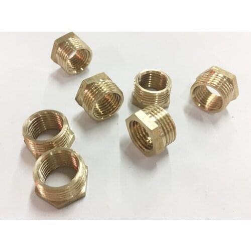 Free shipping Brass Reducer 1/2" BSP Male Thread to 3/8" BSP Female Thread Reducing Bush adapter Fitting Gas Air Water Fuel