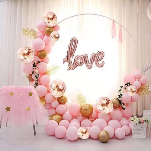 Macaron balloon chain baby shower decoration boy girl pink balloon arch set balloon garland first 1st birthday balloon pink set