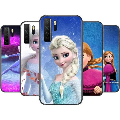 Beautiful Frozen Anna Elsa Black Soft Cover The Pooh For Huawei Nova 8 7 6 SE 5T 7i 5i 5Z 5 4 4E 3 3i 3E 2i Pro Phone Case cases