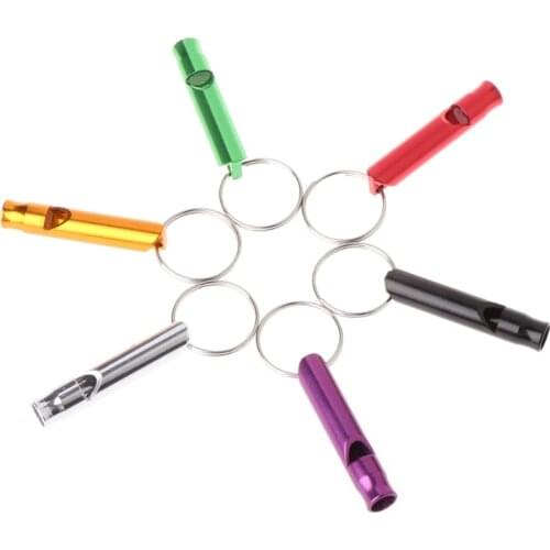 D08D Pet Training Whistle Dogs Puppy Sound Portable Flute Aluminum Alloy Random Color