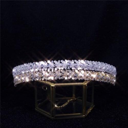 2021 New Design Wholesale Wedding Tiaras Bridal Headpiece Bride Hair Jewelry Queen Crowns Tocado Novia Wedding Hair Accessories