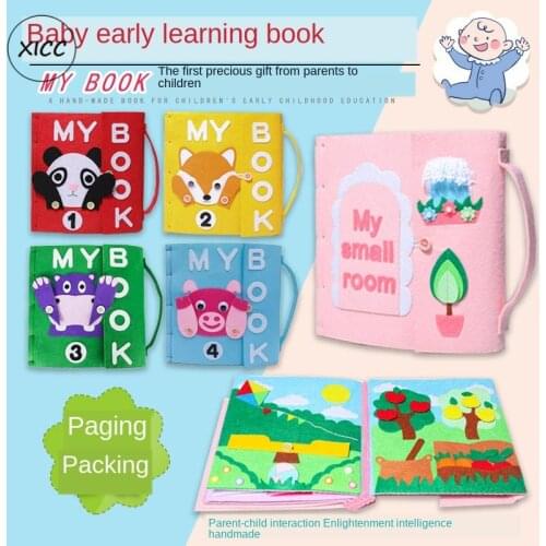 XICC Felt DIY Cloth Books Non-Woven Handmade Fabric Children Early Learning Teching Toys Special Gift For Kids Paste Making Felt