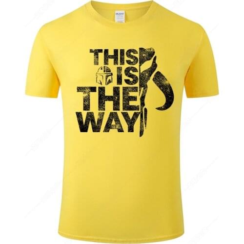 2021 The Mandalorian Men Women Funny Harajuku Print T Shirt 100% Cotton Summer Short Sleeve Male Tops Unisex Streetwear Tee J33