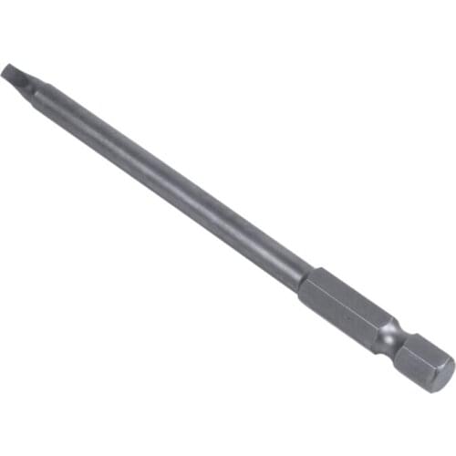 Hot 1/4 inch Hex Shank 6mm Dia Shaft 100mm Long Square Screwdriver Bit Gray