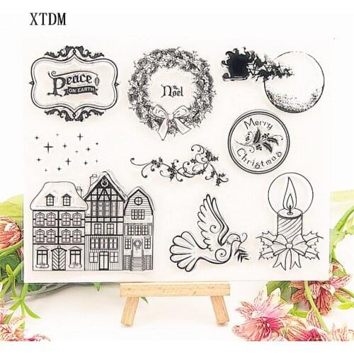 Hot sale castle Transparent Clear Stamps / Silicone Seals Roller Stamp for DIY scrapbooking photo album/Card Making