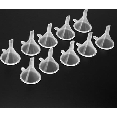 HILIFE 10pcs/set Mini PP Bar Wine Flask Funnel Small Mouth Funnels for Filling Hip Flask Narrow-Mouth Bottles