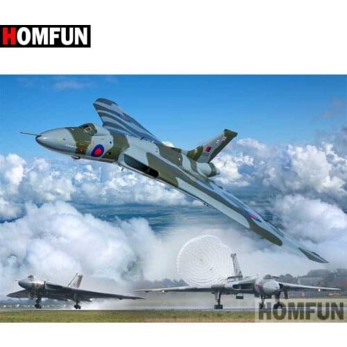 HOMFUN Full Diamond "Airplane landscape"DIY 5D Diamond Painting Cross Stitch Home Decor Picture Of Rhinestone Handmade A30107