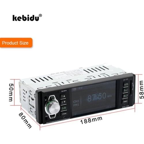 Kebidu 3.6'' HD Scrren MP3 MP5 Player Audio Stereo Radio Bluetooth FM With IR Remote Control Support Rear View Camera For car