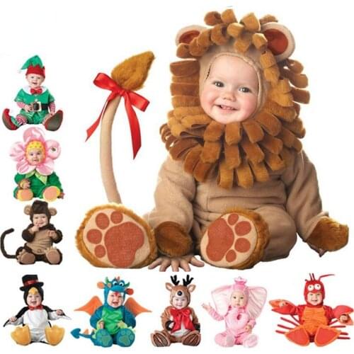 Baby Rompers Newborn Clothes Animal Pirate Dinosaur Penguin Santa Claus Carnival Christmas Elf Halloween Costume for Kids