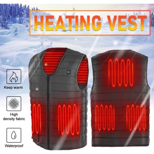 Men Autumn winter Smart heating Cotton Vest USB Infrared Electric Heating Vest Women Outdoor Flexible Thermal Winter Warm Jacket