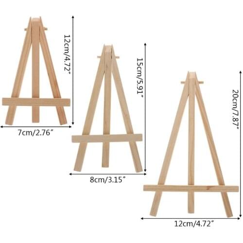 Natural Wood Mini Easel Frame Tripod Display Meeting Wedding Table Number Name Card Stand Display Holder Children Painting Ju18