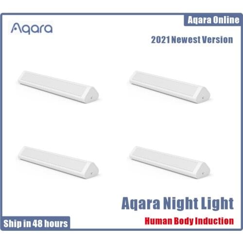 Newest Aqara Led Night Light Human Body Induction Home Bedside Light Nursing Light Wardrobe Light Free Wiring Long Light Bar