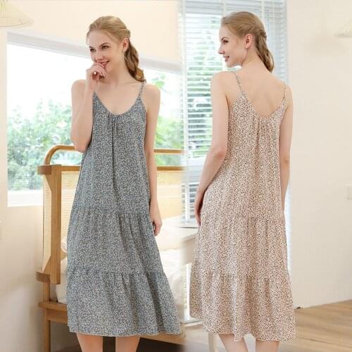 Sexy Strap Backless Satin Boho Dress Loose Floral Print Dresses Spring Summer New Sleeveless Solid Womens Clothing