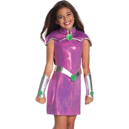 Teen Titan- Starfire Cosplay for Kids 2020 New costume TuTu Dress Halloween Costume (3-9Years) Party Dress