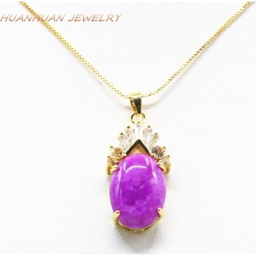 Charms Drop Pendant 15x29mm Natural Jades Stone Pendants Women Stainless Steel Gold-Color Chain Necklaces Crystal Jewelry B3336