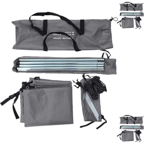 Portable Campin Shelter, Car Side Awning RV Sun Shade Sail Canopy Roof Top Tent for Caravan, Outdoor, SUV