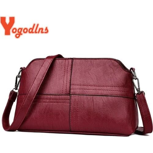 Yogodlns Casual PU Leather Women Crossbody Bag Shoulder Messenger Bags For Female Mother Small Phone Purse Bags Hiqh Quality
