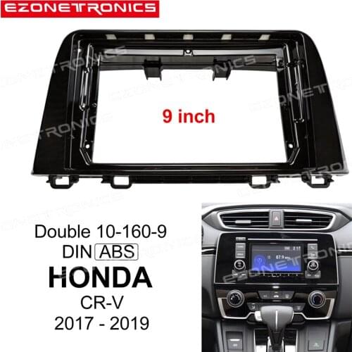 1-2Din Car DVD Frame Audio Fitting Adaptor Dash Trim Kits Facia Panel 9inch For Honda CR-V 2017 18 19 20 Double Din Radio Player