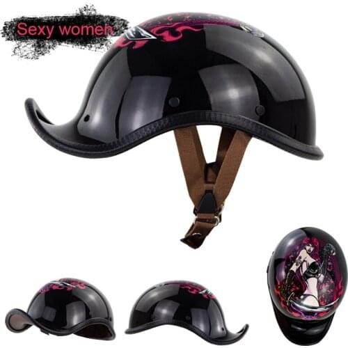 SOMAN Vintage Style Half Helmet Cocked Brim ABS Shell Casco Moto Hight Quality Capacete Unisex Cascos Retro Motorcycle Helmet