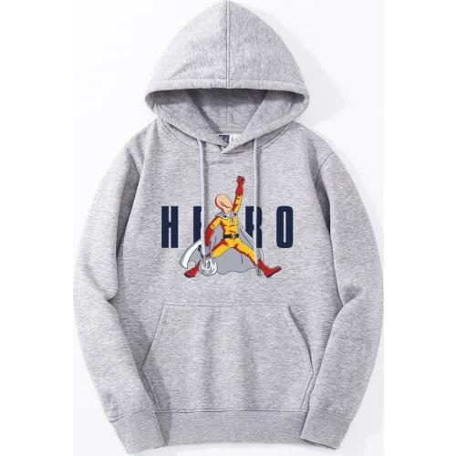 New Arrival Japan Anime One Punch Man Hoodies Hero Printing Men Streetwear Spring Warm Mens Sportswear