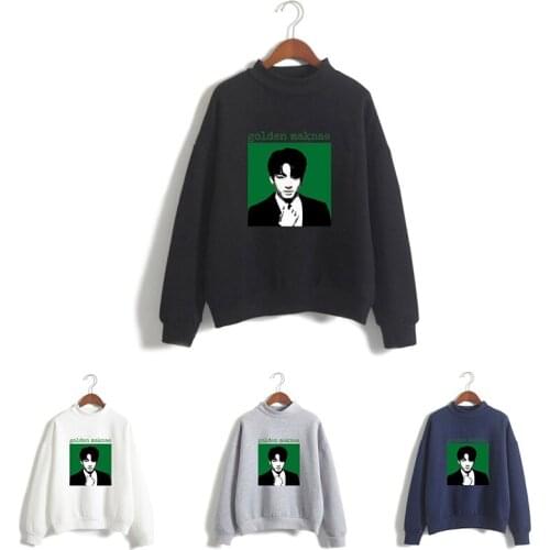 Spring Autumn Fake Love Member Kpop High Collar Hoodies Men Women Capless Sweatshirt Tops Long Sleeve Unisex Hoodie Pullover 4XL
