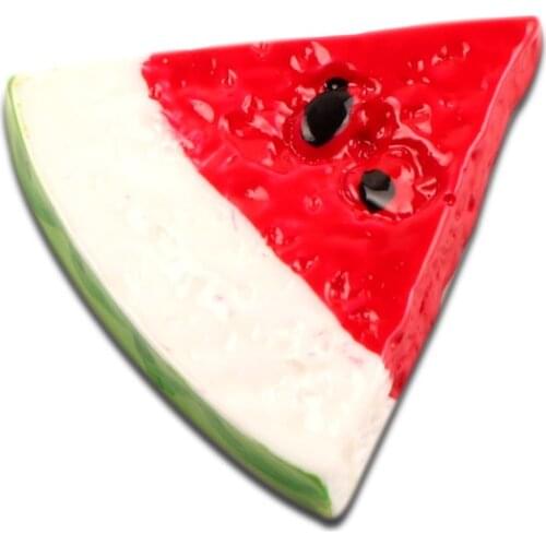 10Pcs Red Resin Big Watermelon Slice Decoration Crafts Flatback Cabochon Kawaii DIY Embellishments For Scrapbooking Accessories