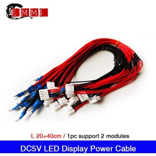 10pcs/Lot 1 to 2 DC5V 4Pin Copper for Outdoor Modules Power Cable Wire 2.5mm² / Full Color LED Screen Accessories
