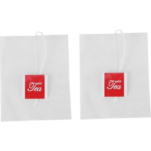 1000Pcs5.5 X 7Cm Pyramid Tea Bag Filter Nylon Tea Bag Single String Label Transparent Empty Tea Bag Retail